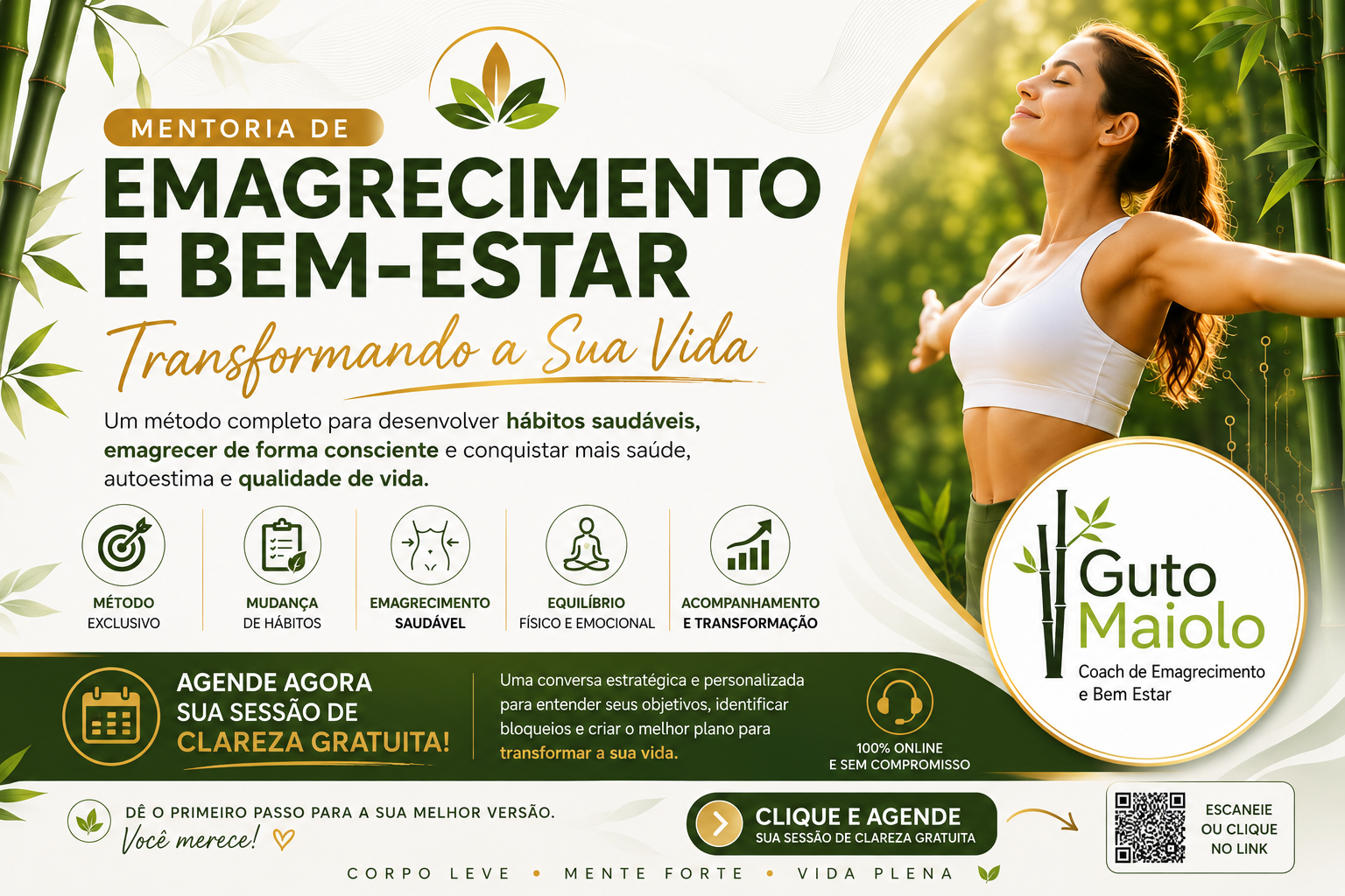 Flyer do Curso +QUE EMAGRECER, 2. Plano Intermediário com Guto Maiolo
